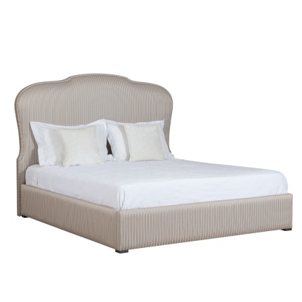 Gala Bed by Lapa Interior Design – Striped upholstered headboard with classic-contoured design