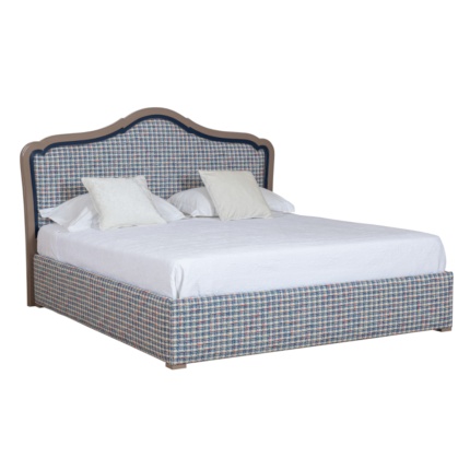 Juliette Bed by Lapa Interior Design – upholstered headboard bed in fabric or leather, king-size