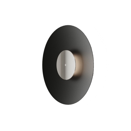 BigCoss black wall lamp with matte black metal and central mirror diffuser – Lapa Interior Design