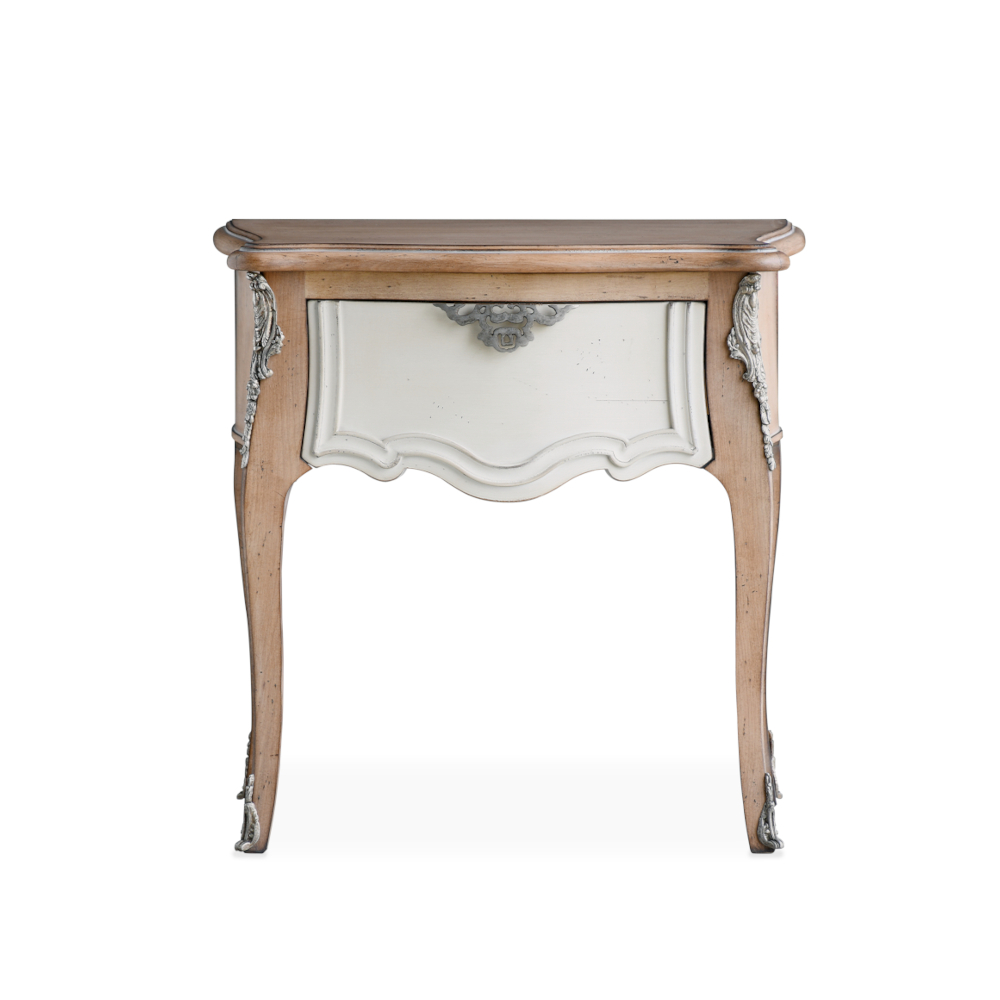 Majestic Gold Bedside Table by Lapa Interior Design – lacquered bedside table with gold legs and drawer