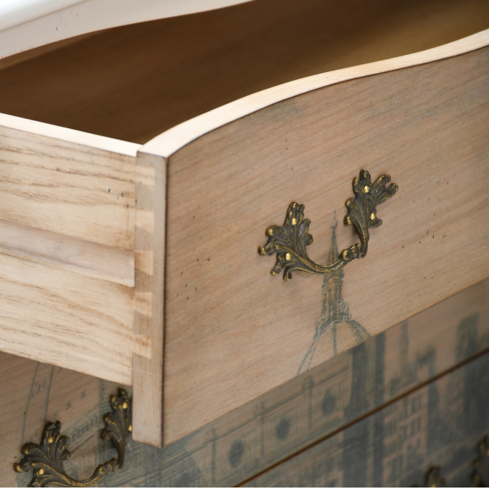 Parati Chest of Drawers II by Lapa Interior Design – Navy Antique finish chest with refined lines and drawers