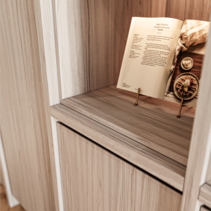 Tailor-made Aiden Kitchen in natural wood and marble, handcrafted in Portugal by Lapa Interior Design