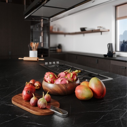 Devon Kitchen da AM Living – Cozinha sob medida com design moderno e acabamentos em madeira de freixo e nogueira.