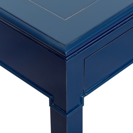 Haruki Console by Lapa Interior Design – blue lacquered cherrywood console with minimalist Japanese design