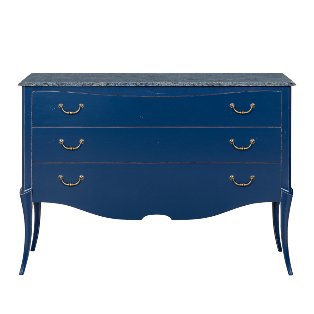 Parati Chest of Drawers in Navy Antique finish by Lapa Interior Design – classic wooden storage furniture with elegant lines.