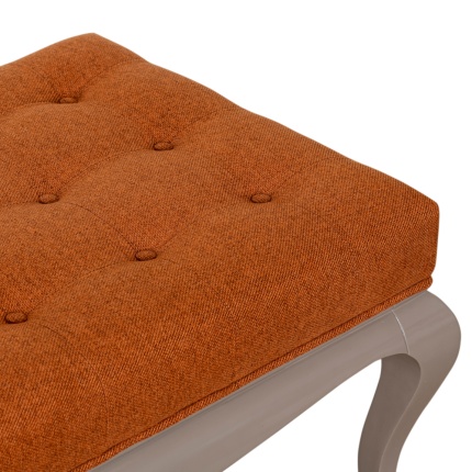 Vogue Bench II by Lapa Interior Design – upholstered bench with carved legs and plush cushion, made in Portugal